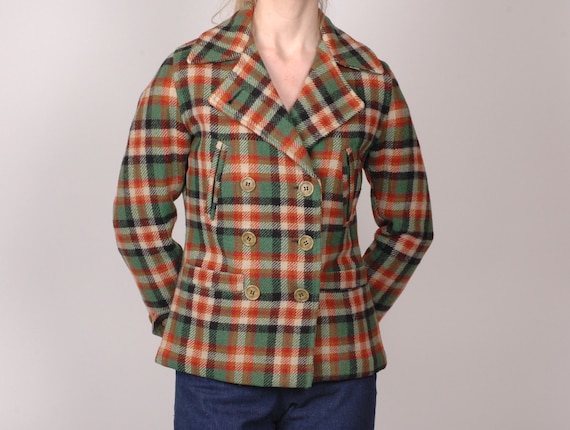 1940s wool plaid check leisure sports coat jacket… - image 5