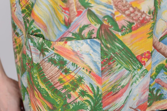 1930s, 1940s tropical Hawaiian novelty print smoc… - image 7