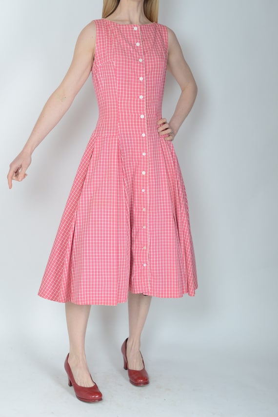 1950's Pink gingham day dress by Jonathan Logan, 2