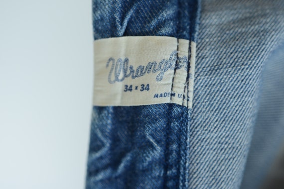 1960s Wrangler bluebell jeans, western jeans, 34"… - image 10