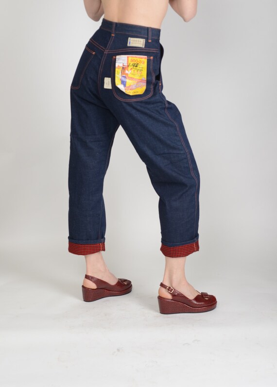 1950s dead stock Soo-Z-Q side zip jeans, 25-26”, N