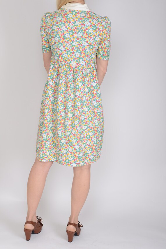 1930s feed sack floral print day dress, work wear… - image 4