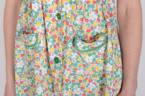 1930s feed sack floral print day dress, work wear… - image 5