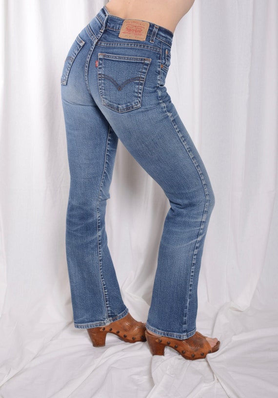 Vintage Levis 584 Red Tab High Waist Stretch Slim Bootcut | Etsy Denmark
