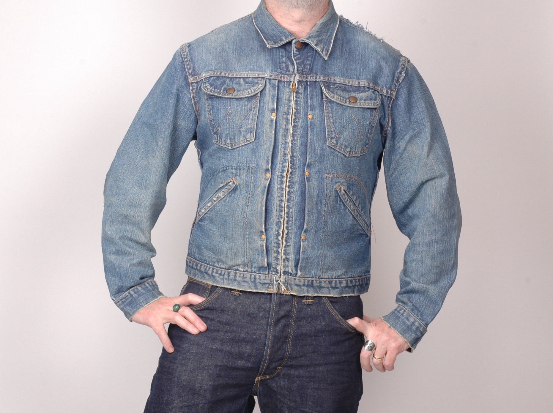 True Vintage Bluebell Wrangler 24MJZ 1960s Denim Jacket - Etsy True Vintage Bluebell Wrangler 24MJZ 1960s Denim Jacket - Etsy
