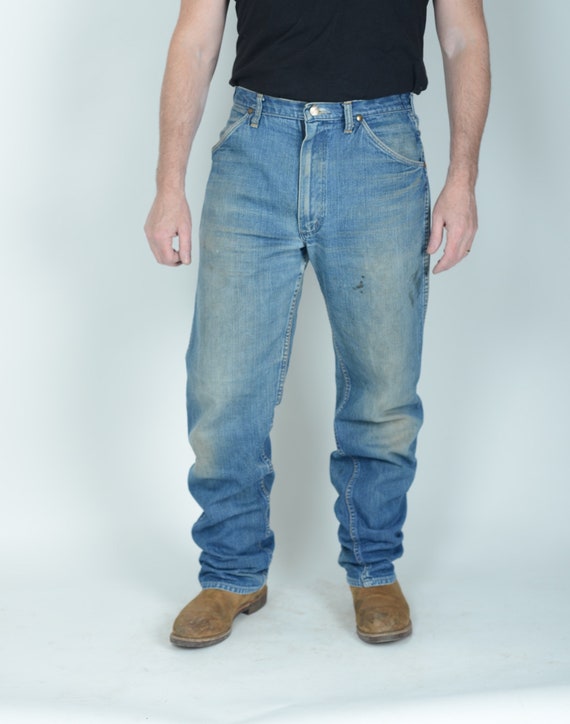 1960s Wrangler bluebell jeans, western jeans, 34"… - image 3