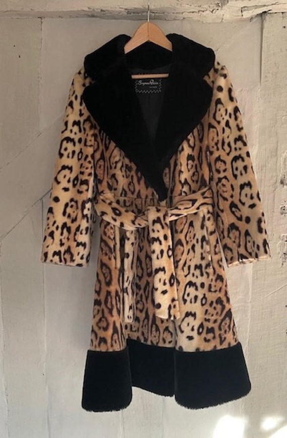 1960s leopard print princess coat, Seymour Paisin 