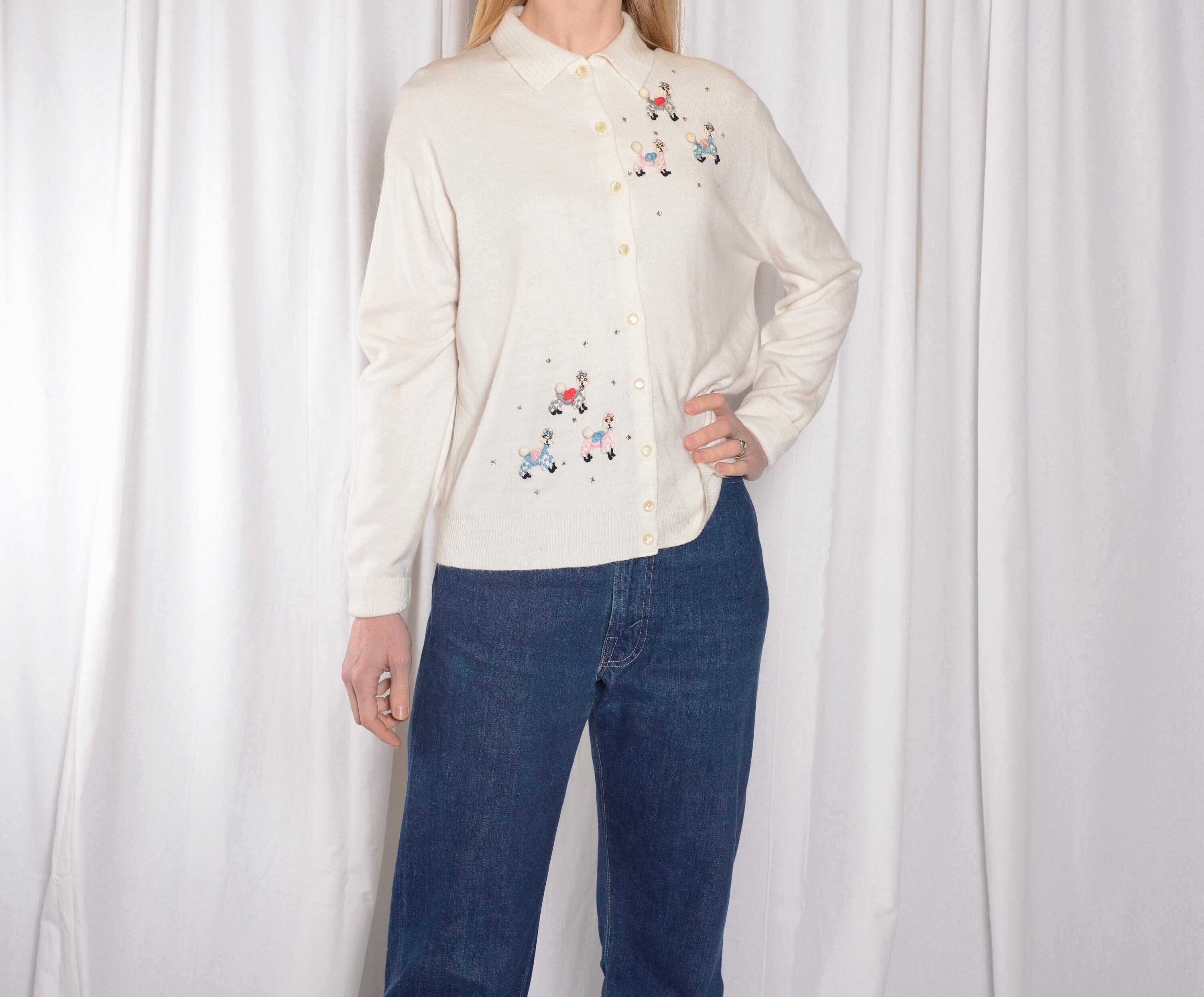 Poodle Cardigan - Etsy