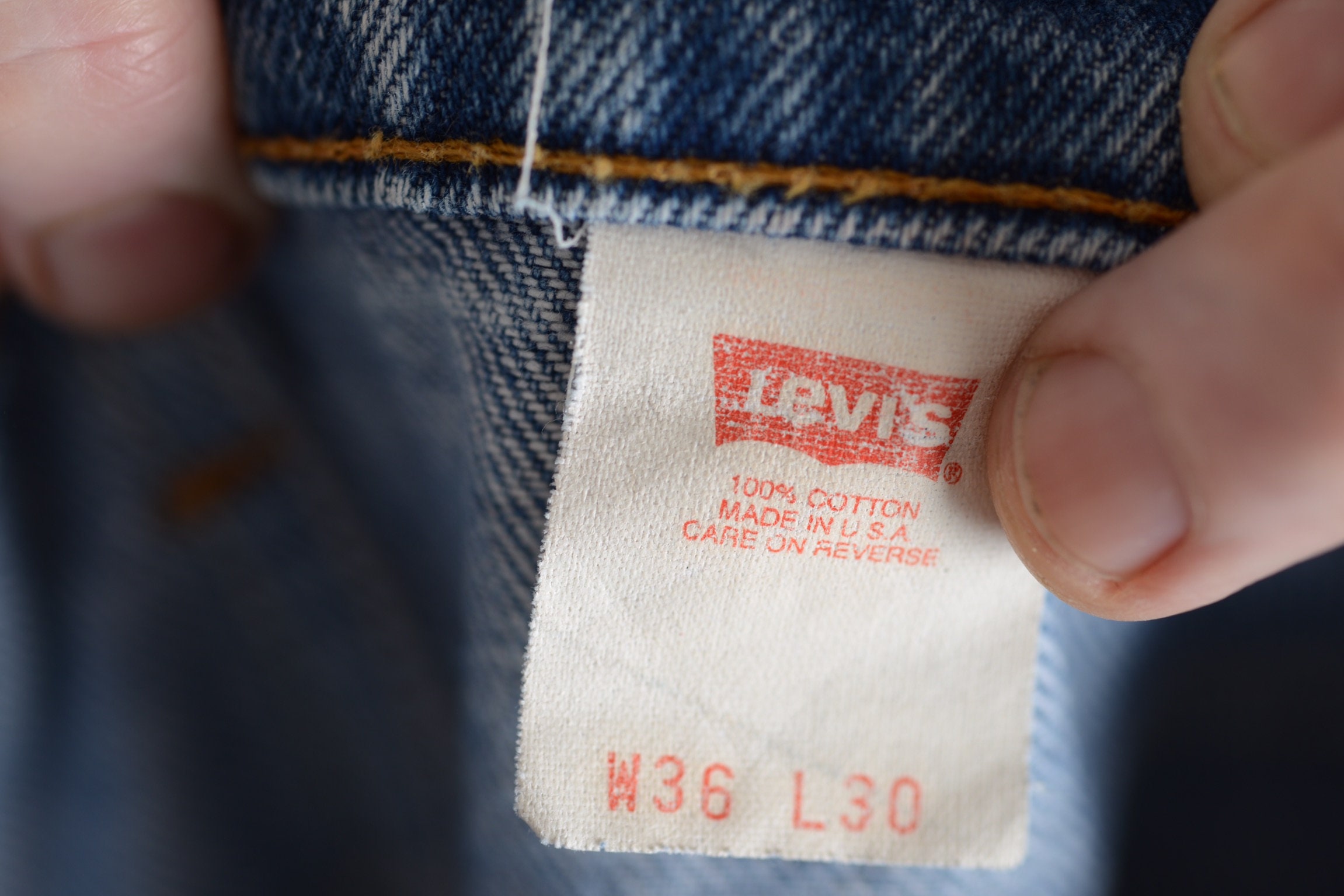 Vintage Levis 517 Slim Bootcut Orange Tab 1990s, Made in