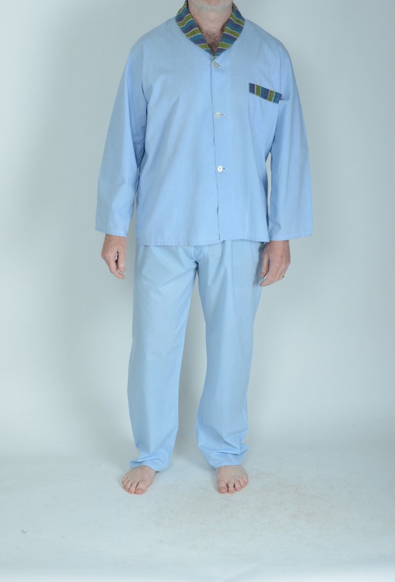 1950s Shawl collar atomic novelty print pyjamas, … - image 1