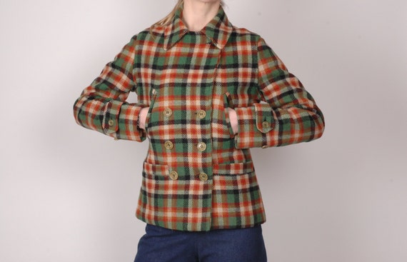 1940s wool plaid check leisure sports coat jacket… - image 6