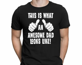 Vatertagsgeschenk T-Shirt Bio-Herren, Das ist was ein TOLLER PAPA aussieht, Bio-Baumwolle Geburtstagsgeschenk