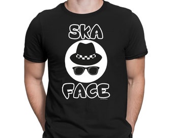 Mens Ska Music T-Shirt - Organic Cotton - Ska Face
