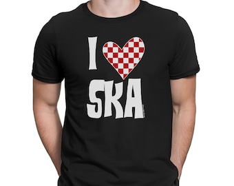 Mens Ska Music T-Shirt - Organic Cotton - I Love Ska