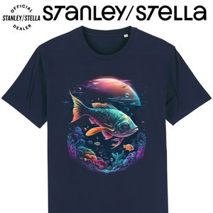 Mens Scuba Diving T-Shirt Fish Art Ocean, Made From Tee Cotton
