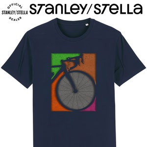 Mens Cycling T-Shirt, Bike Logo, Cyclist Clothing Made From Organic Cotton image 1