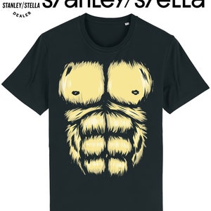 Gorilla Chest Halloween Kids T-Shirt, Fancy Dress Costume, Boys Girls Clothing Made From Tee Cotton