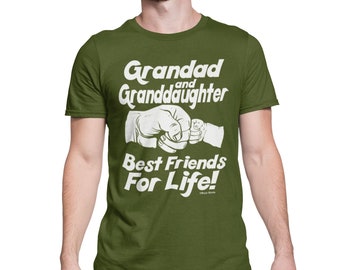 Oma und Enkelin Freunde fürs Leben - Bio-Baumwolle - Herren T-Shirt Geschenk für Opa, Nachhaltiges Geschenk