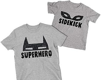 Eco Friendly Family Gift T-Shirt, SUPERHERO Sidekick MASK Mens Organic Cotton T-Shirt DAD Boys Girls Baby, Sustainable Gift