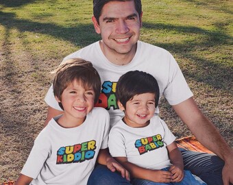 Super Daddio, Kiddio, Babio T-Shirt, Matching Family Shirts, Superhero Tee