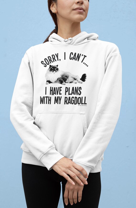 Sorry I Can't I Have Plans With My Cat Mens Ladies T-Shirt Sorry I Can't I Have Plans With My Cat Mens Ladies T-Shirt