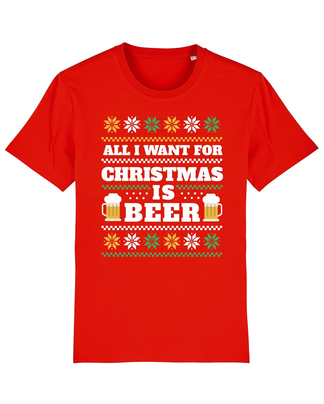 Mens Christmas Tshirt All I Want for Christmas is Beer Xmas Etsy
