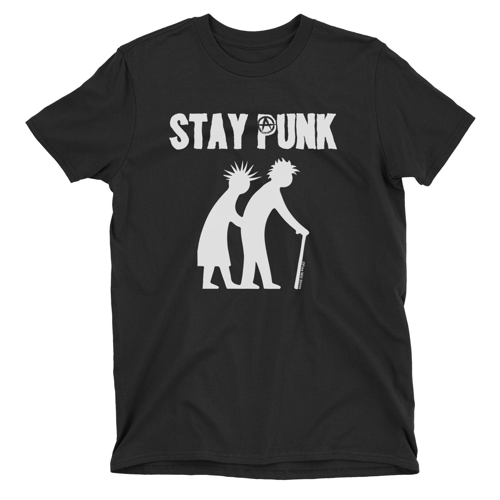 Stay Punk T Shirt Music Unisex Ladies Mens Tee Cotton