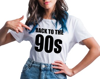 Womens Mens T-shirt Stanley Stella 1990s Back To The 90s, Organic Cotton Music Weekend Costume Retro