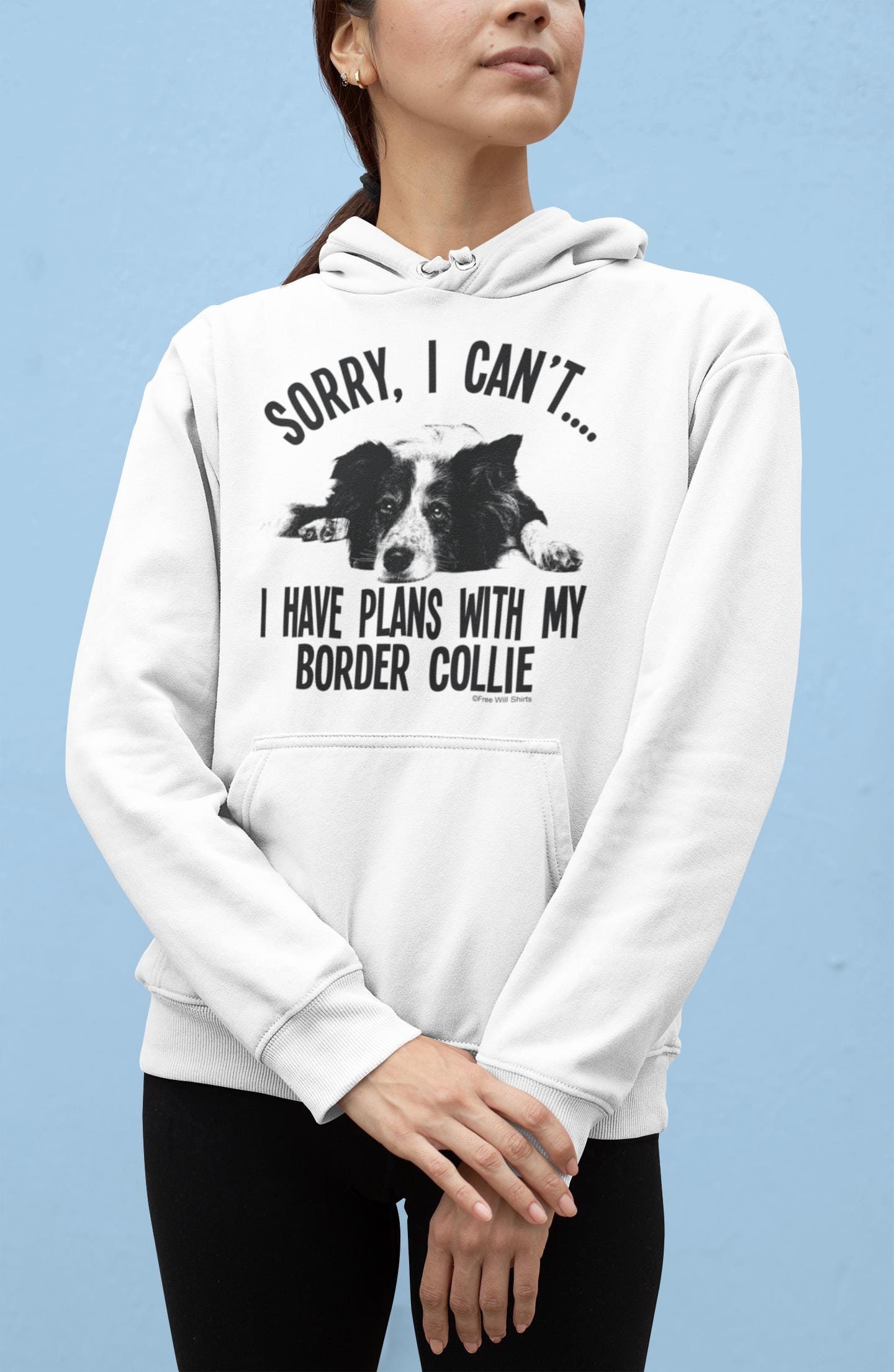 [COVERNAT]★BORDER COLLIE SWEATSHIRT Illustrated Border Collie Hoodie
