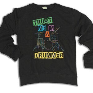 Fidati di me, sono una felpa da batterista, musica divertente per batteria per adulti o bambini, maglione regalo