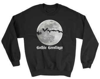 GOTHIC Greetings, Adults or Kids CHRISTMAS Jumper Sweater Xmas Gift