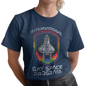 International Gay SPACE Program - Womens GAY Tee Cotton T-Shirt Funny Lgbt Pride Ladies Lady