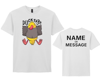 Duck Tape Duck T-Shirt, Cute Cartoon Bird, Personalised T-Shirt