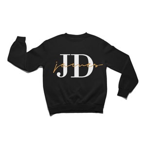 Boys Personalised Initial and Name Sweatshirt Customised Custom Name