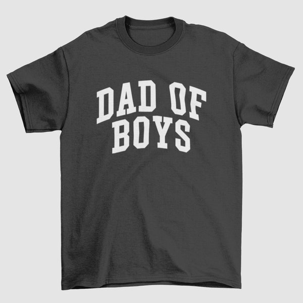 Fathers Day Gift T-Shirt, Dad Of Boys College Style, Organic Cotton, Mens T-Shirt Birthday