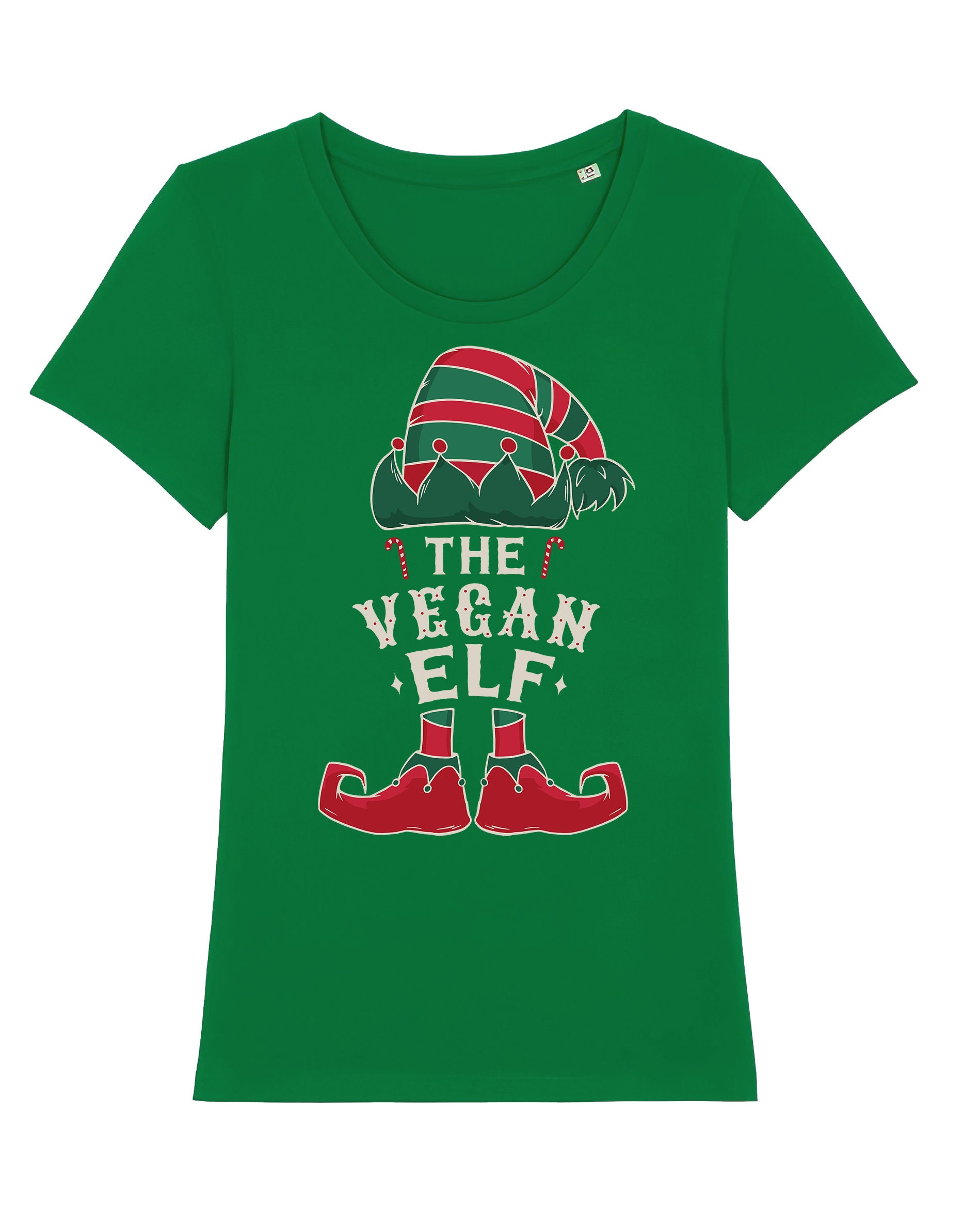 The Vegan Elfe Drôle Noël Homme Coton T-Shirt
