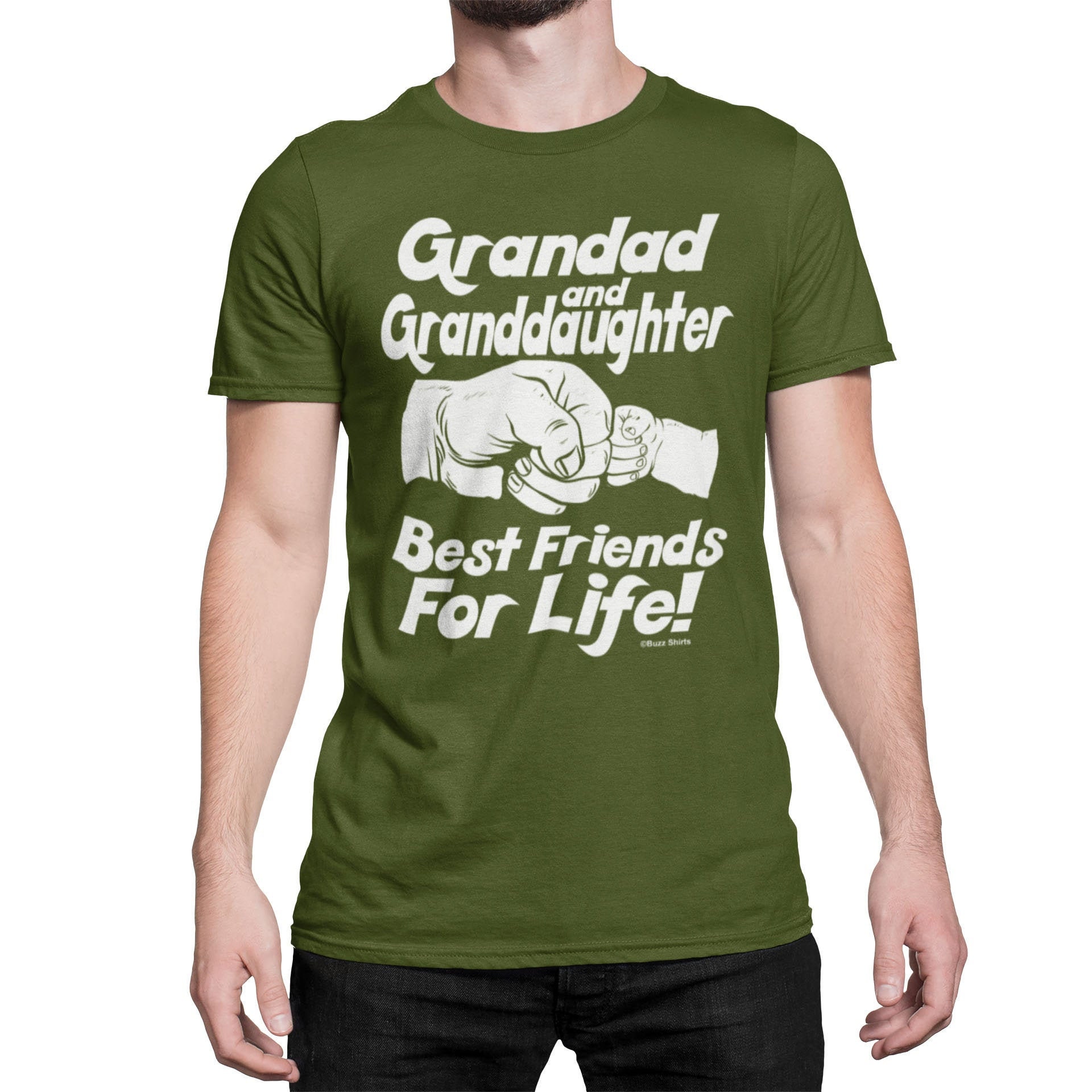 thumbnail image 2 of Funny Grandad & Granddaughter Best Friends T-Shirt – Mens, Fathers Day Gift (Black, White, Blue, Green, Red, Charcoal, Grey) 2 of 3