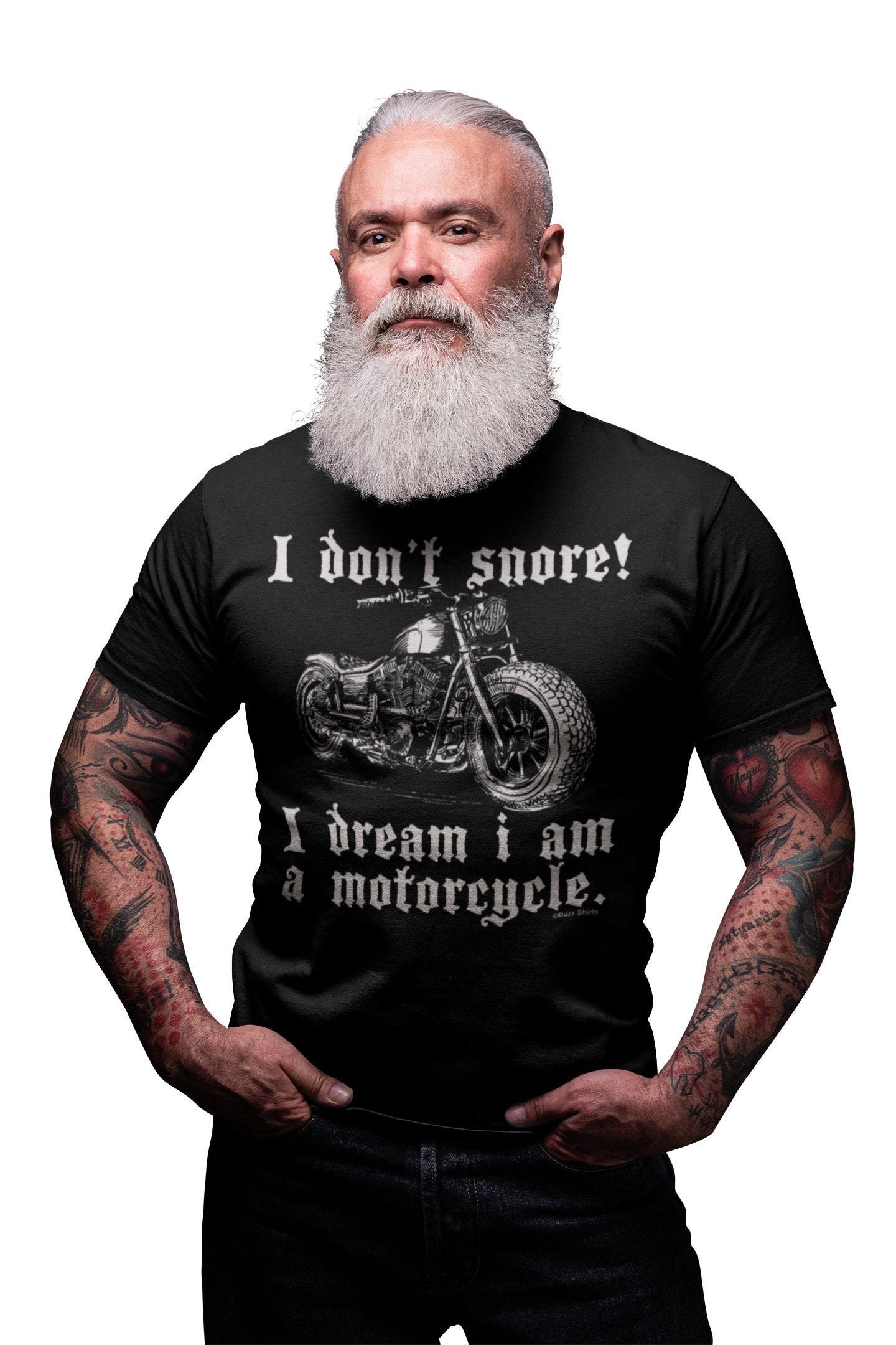 Eco Friendly | Herren Biker T-Shirt | Snore I Dream I Am A Motorrad