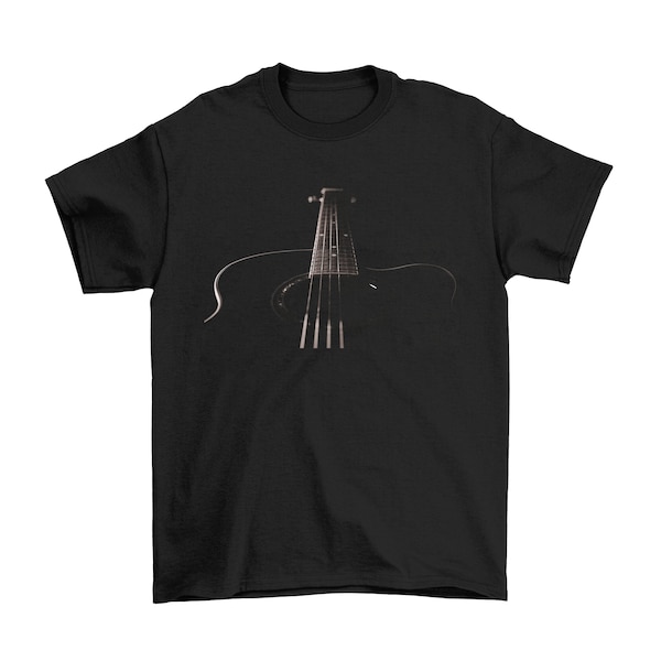 Acoustic GUITAR T-Shirt Stanley Stella, Organic Cotton, Music Instrument Musician Guitarist Mens Tee, Sustainable Gift