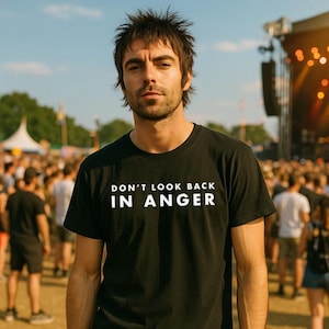 Dont Look Back In Anger T-Shirt, Women&#39;s or Kids Rock Music Tee Gift