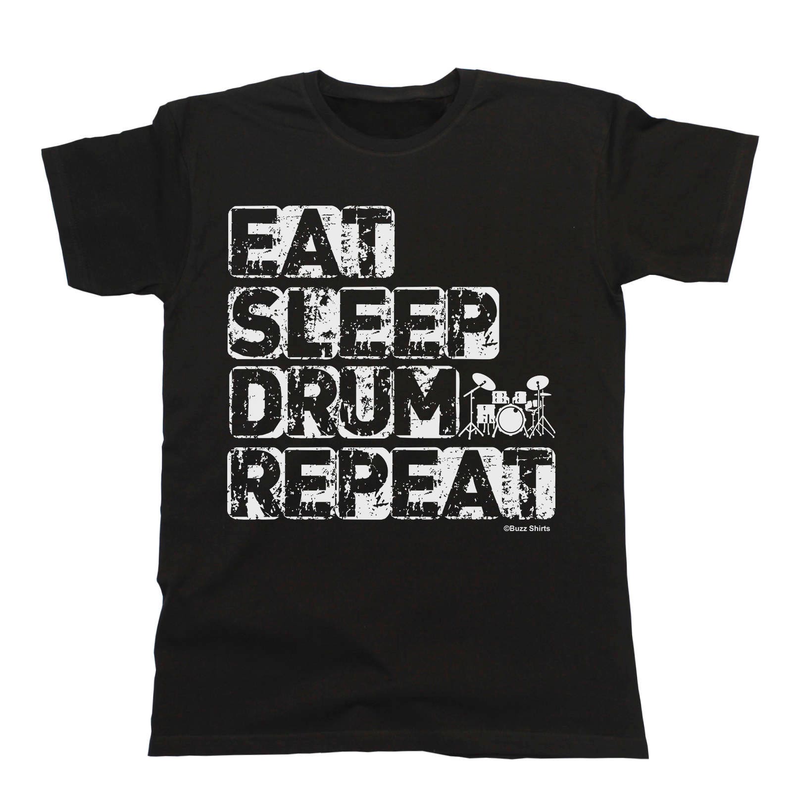 Eat Sleep Drum Repeat T-Shirt Mens Ladies Unisex Fit Drummer | Etsy