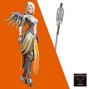 Caduceus Staff – 1:1 Scale Cosplay Blueprint | Inspired by Overwatch
