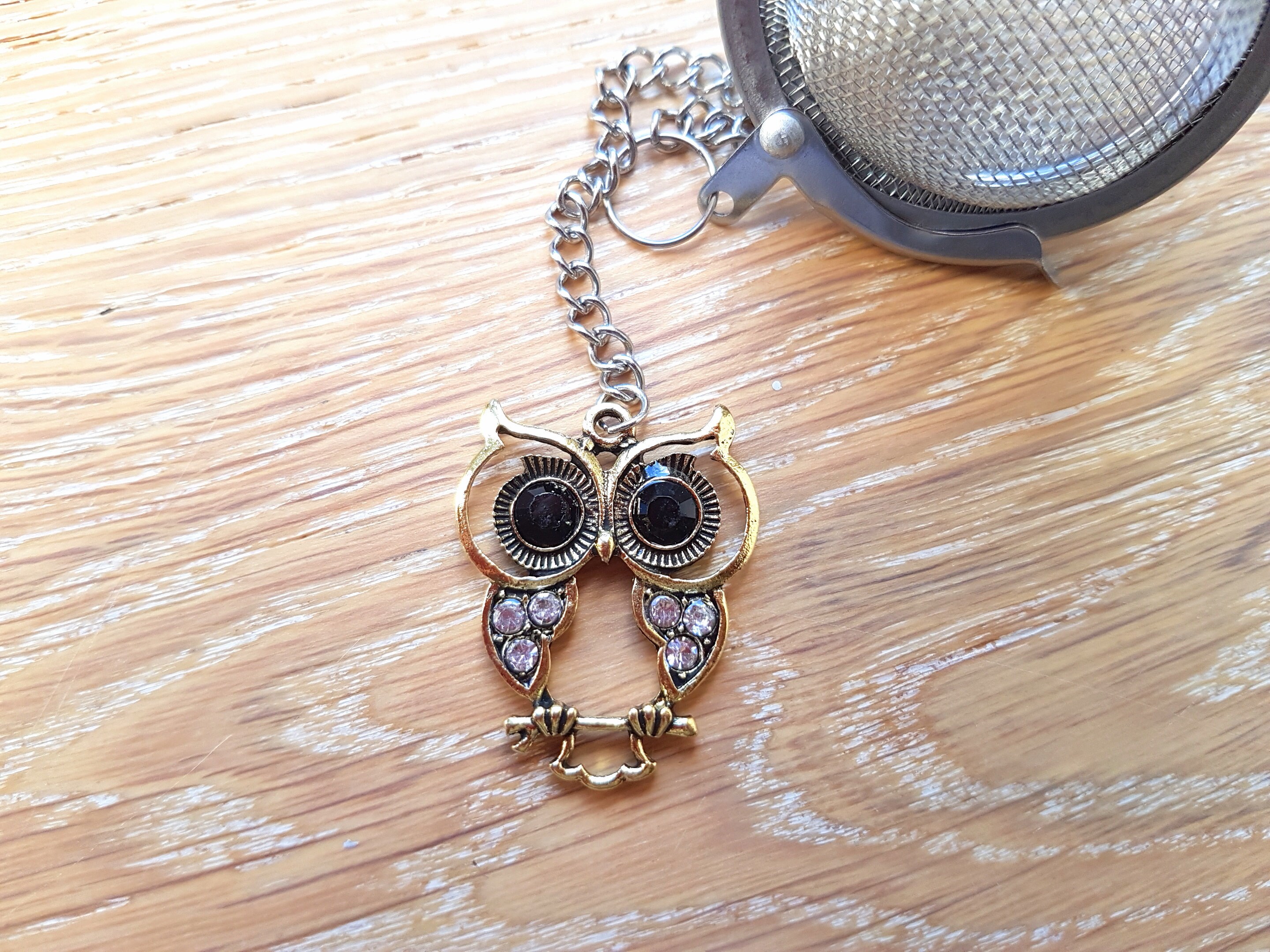 Owl Bird Tea Infuser Ball Pour Thé en Vrac, Mesh Strainer, Amateur de Haut, Cadeau Elle, Unique, Dia