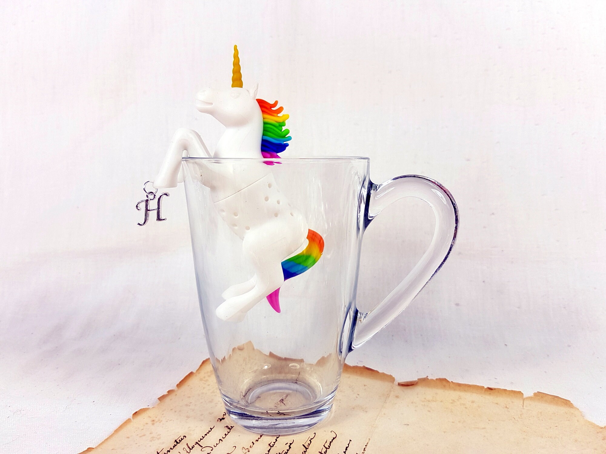 Tea Infuser UNICORN Animal Letter Monogram Personalized Gift Etsy