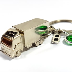 Llavero de camión personalizado, regalo de conductor de camión, llavero de camionero, regalo de aventura, llavero para exteriores, llavero de regalo para niños, letra monograma