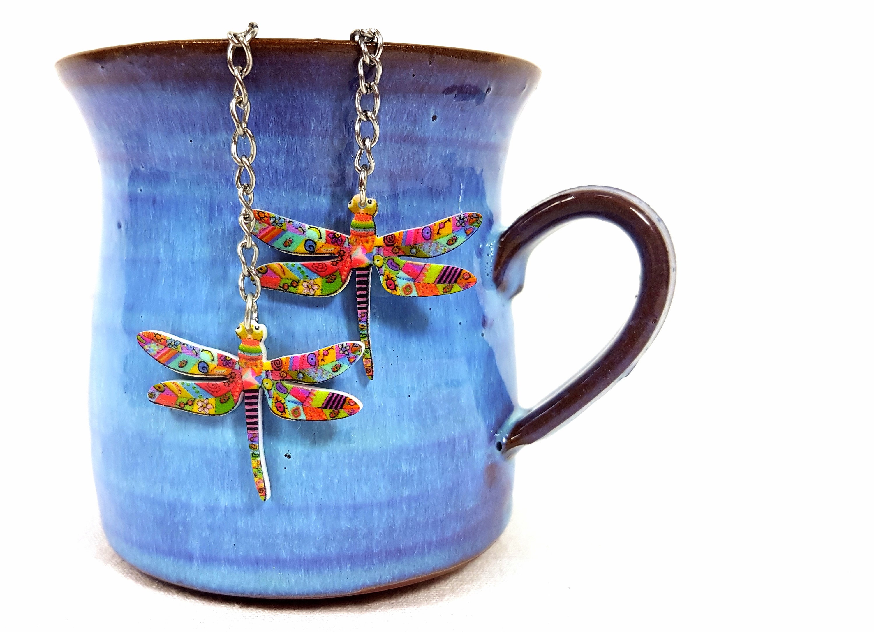 Boule d'infuser de Thé Maille avec Dragonfly, Pour Le Lâche Feuille, Strainer Thé, Amoureux Élevé Ca