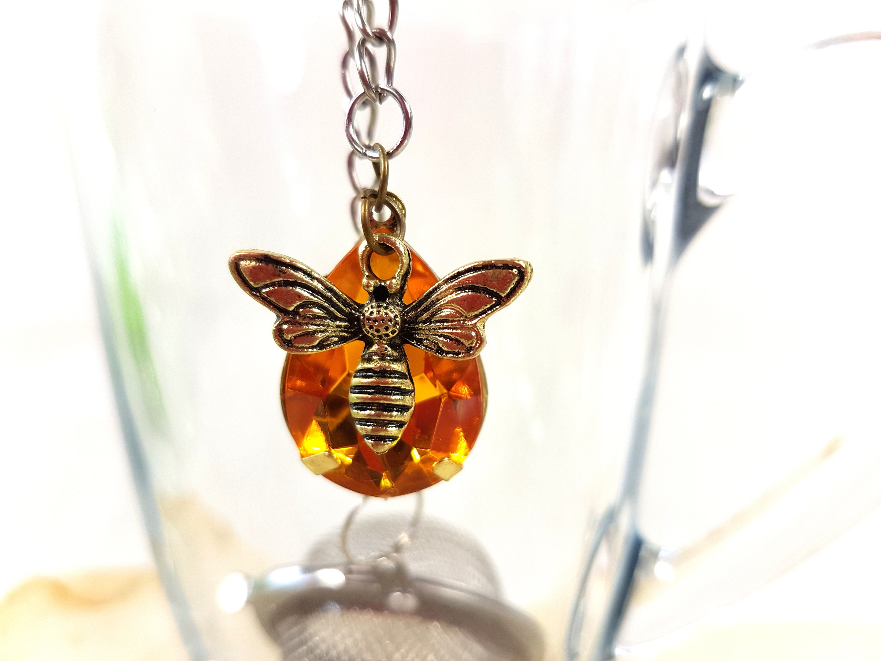 Infuseur de Thé avec Pendentif Couleur Miel et d'abeille Laiton, Passoire à Thé, Théière, Boule Infu