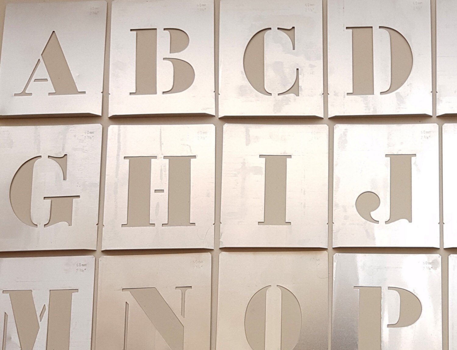 LARGE 4 inch Letter Stencil new single letter aluminum | Etsy