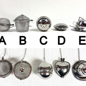 Thee-infuser, mesh bal voor losse bladthee, zeef, high tea minnaar, cadeau voor haar, DIY thee maker, levering, RVS roestvrij staal
