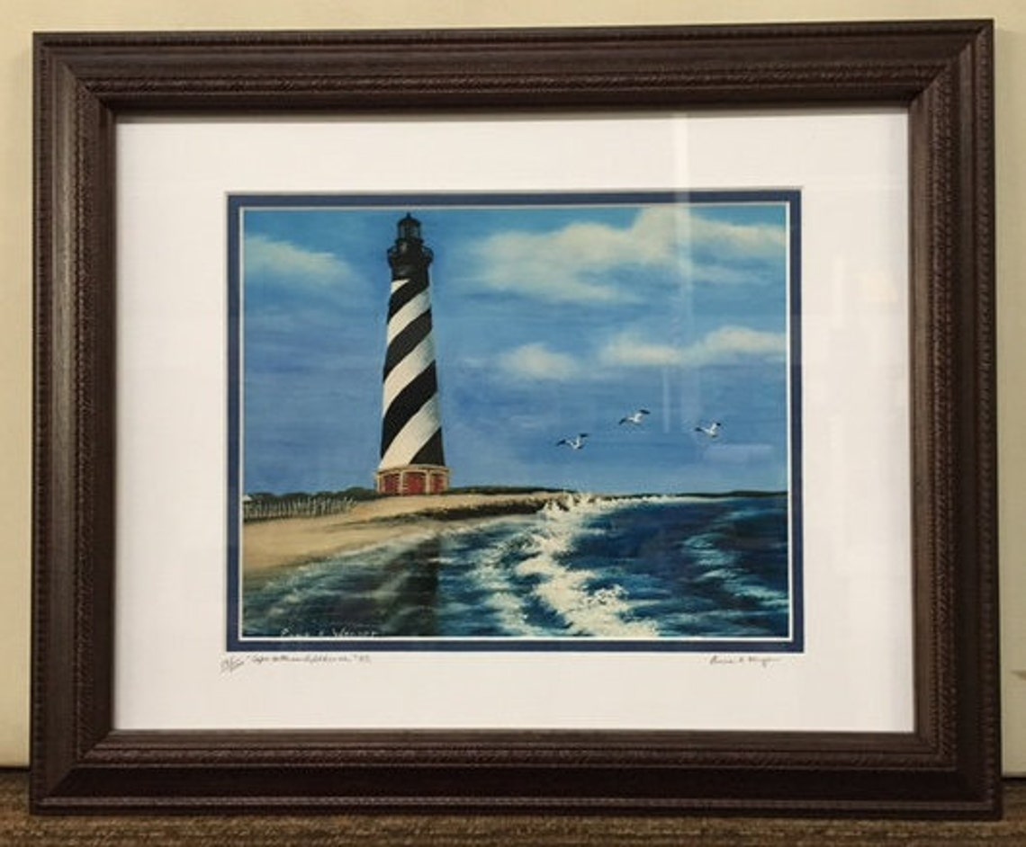 Cape Hatteras Lighthouse Oil Painting Print | Etsy